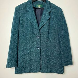 Vintage Orvis Wool/Mohair Herringbone Blazer Tweed Jacket Women’s 10 Made In USA